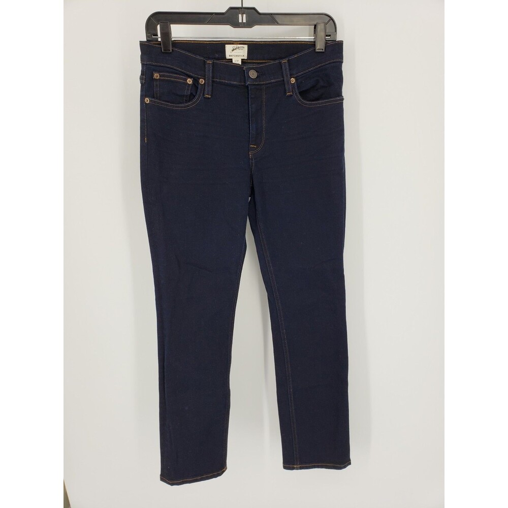 J.Crew Womens Matchstick Jeans in Dark Wash Size 27P  Petite Item E0083
